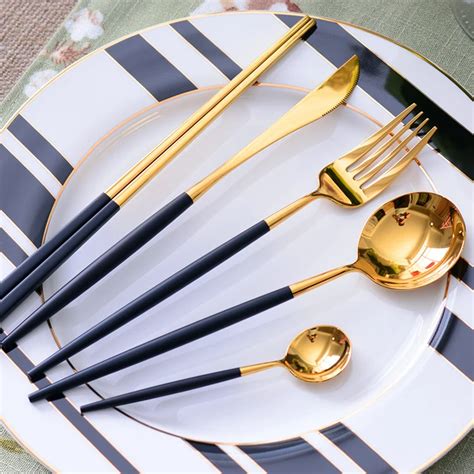 Buy 4pcs Steel White Tableware Meal Knives Forks