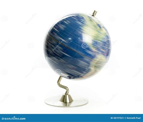 World Globe Spinning Stock Image Image Of Sphere Object 48197031