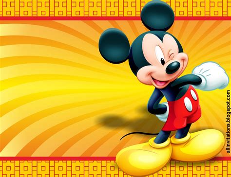 Invitaciones De Mickey Mouse Para Cumpleaños Imágenes Y Dibujos Para E48