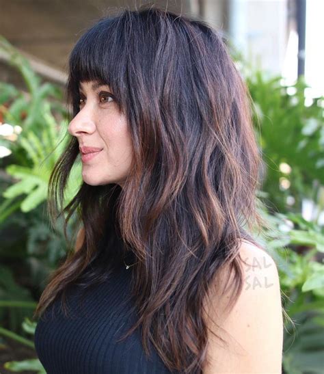 50 cute and effortless long layered haircuts with bangs long layered haircuts layered