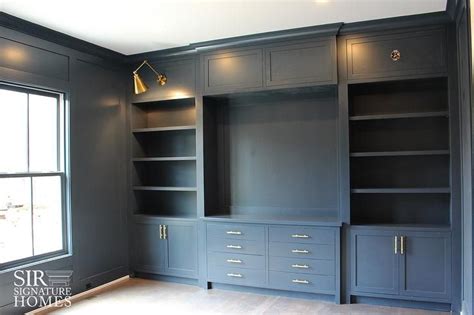Sleek Charcoal Gray Unfurnished Home Office Boasts A
