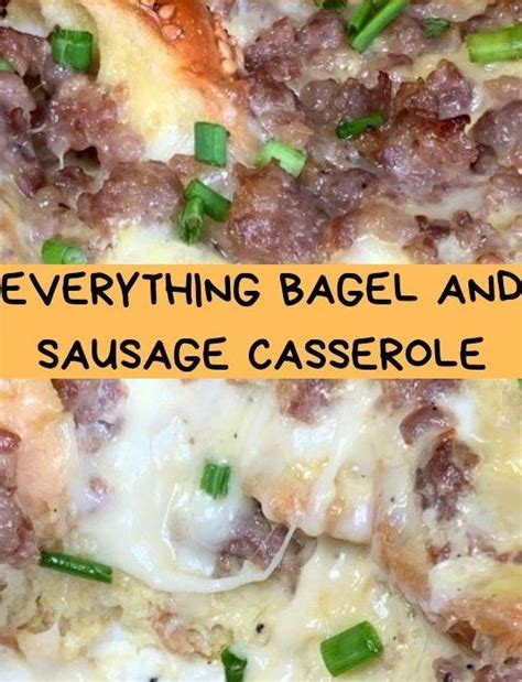 Everything Bagel And Sausage Casserole Everything Bagel Breakfast