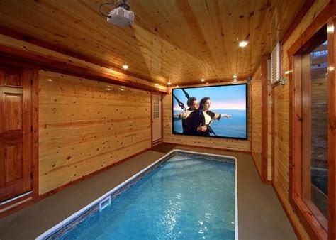 Luxury Cabin With Private Indoor Pool With Amazing Views And Theater