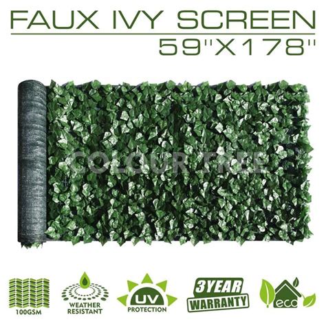 Artificial Hedges Faux Ivy Leaves Fence Privacy Screen Panels