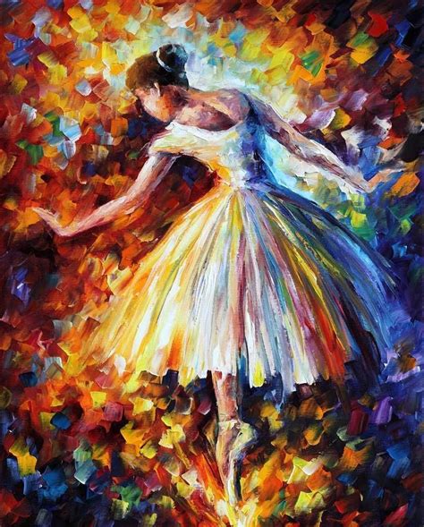Surrounded By Music By Leonid Afremov Art Painting Ballerina