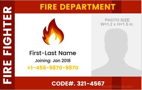 Fire Department Photo Id Badge Templates Formal Word Templates
