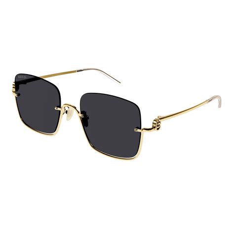 gucci women s gg1279s gold rectangle sunglasses eyewear index