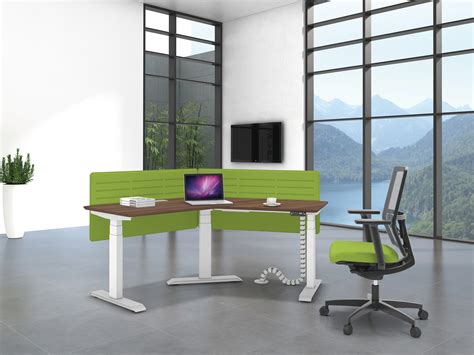 The swiveling glides protect your. Height Adjustable Table in Singapore | May Office Design