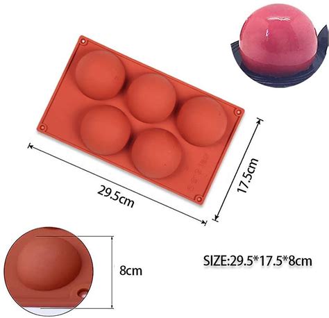 Set Of Silicone Molds Grave Cavities Half Spheres Baking Moulds Cake For Cooking Jelly
