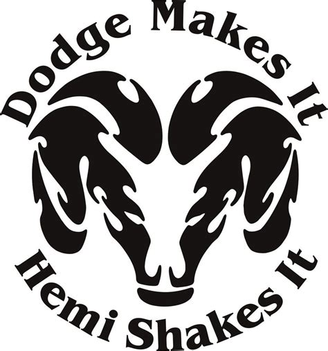 Dodge Makes It Hemi Shakes It Vinyl Decal Just Ea Dodge Hemi