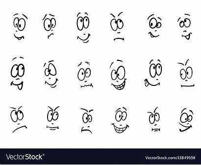 Expressions Facial Cartoon Emotion Vector Drawing Face