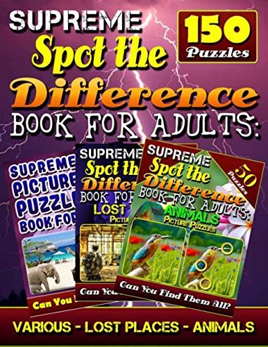 Buy Supreme Spot The Difference Book For Adults Various Lost Places