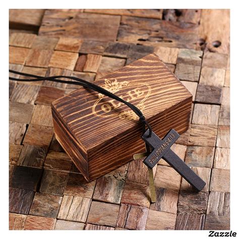 Engraved Gift Box with Black Cross Necklace | Zazzle.com | Engraved gift boxes, Engraved gifts 
