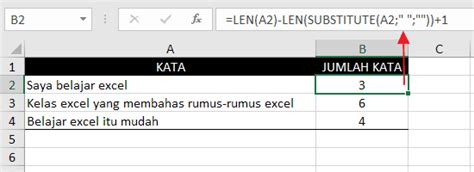 Formula Excel Mengira Jumlah Perkataan Atau Teks Tutorial Excel