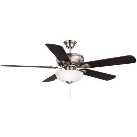 Hampton Bay Rothley Ii 52 In Indoor Led Brushed Nickel Ceiling Fan