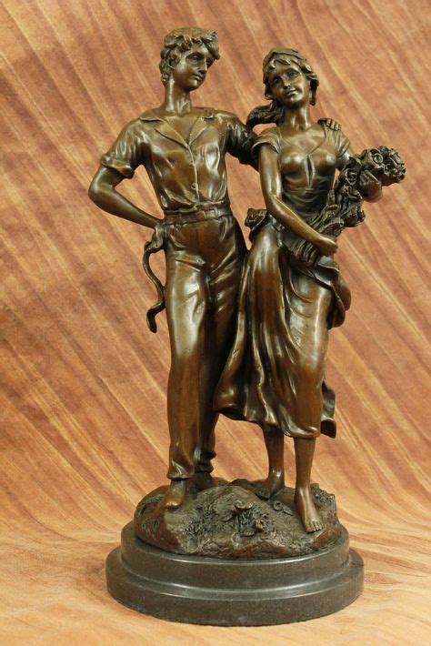 Original Milo Victorian Style Romance Romantic Couple Bronze Statue
