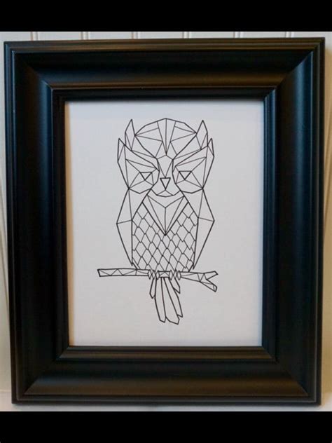 Geometric Owl By 2mintycrafts On Etsy Geometric Owl Owl Geometric