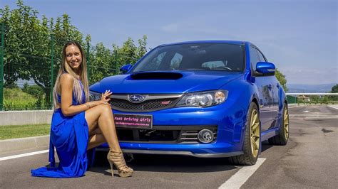 Fast Driving Girls Fru And Her Subaru Wrx Sti High Heels V