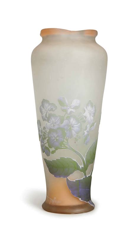 A Large French Cameo Glass Vase Signed In Cameo Galle Circa 1900 Christie S