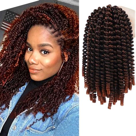 buy spring twist hair 8 inches crochet braids ombre red spring twists passion twist crochet hair