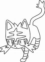 Coloring Pages Litten Pokemon Print Moon Sun Printable Pokémon Cartoon Sheets Coloringpages101 Kids Game Categories Getdrawings Popular sketch template