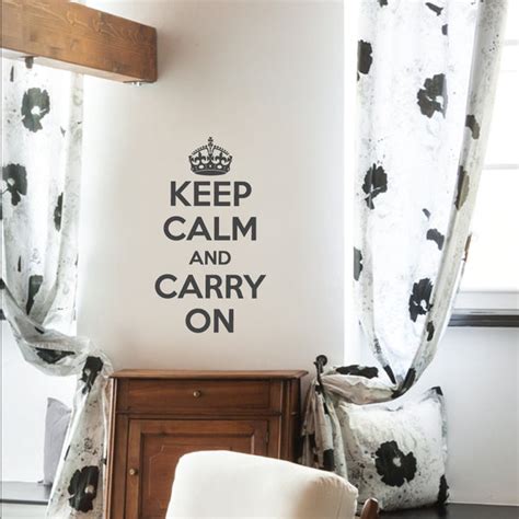 Keep Calm And Carry On Wall Sticker By Wallboss Wallboss Wall Stickers Wall Art Stickers