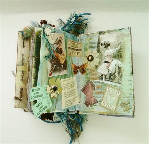 Altered Art Book Mixed Media Journal Antique Imagery