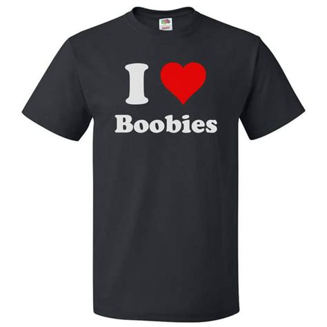 Shirtscope I Love Boobies T Shirt I Heart Boobies Tee T
