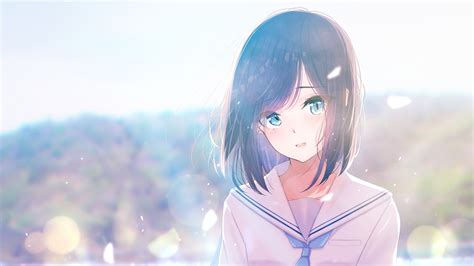 Anime Girl Short Hair 1920x1080 Wallpaper