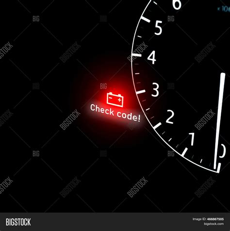 Battery Warning Light Image And Photo Free Trial Bigstock