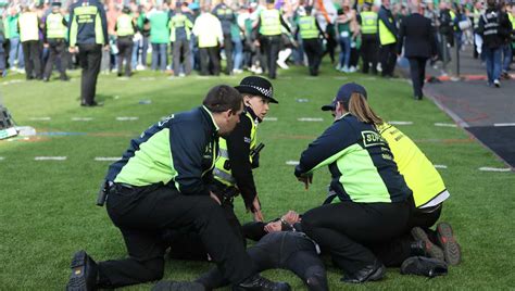 Football fans stormed the pitch following a scottish cup final between the rangers and hibernian in glasgow's hampden park. Hibs' first Scottish Cup win since 1902 marred by violence