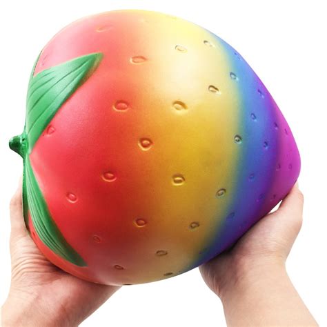 Jumbo Squishy Squish Super Giant Soft Fruit Rainbow Galaxy Strawberry Slow Rising Stress Relief