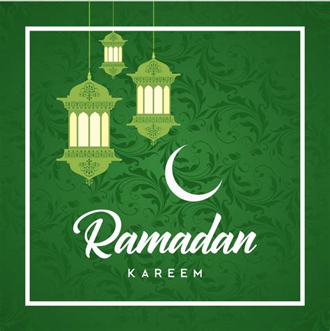 Ramadan Kareem Greeting Card And Background Islamic With Arabic Pattern