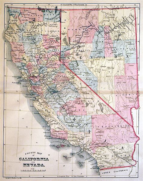 Map Of California And Nevada Maping Resources