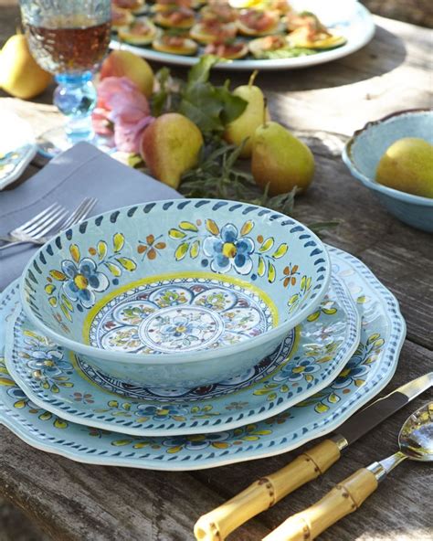 dinnerware outdoor melamine plastic dishes sets dish dinner plates madrid meijer
