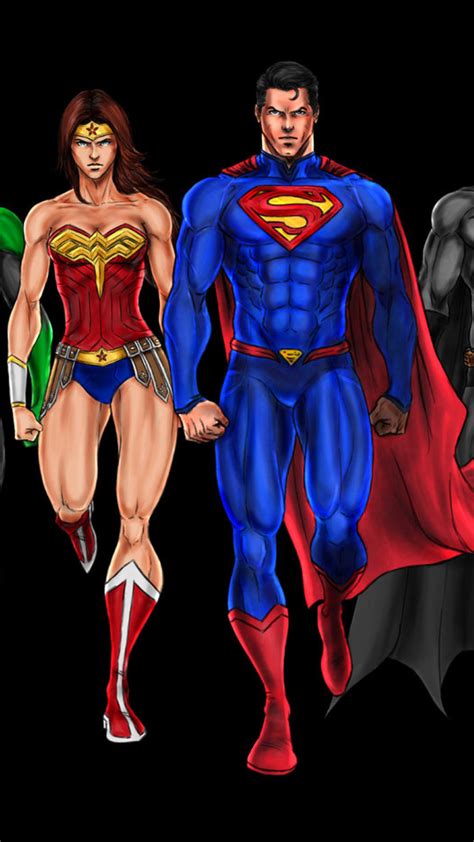1080x1920 1080x1920 Justice League Batman Wonder Woman Superman Flash Cyborg Green