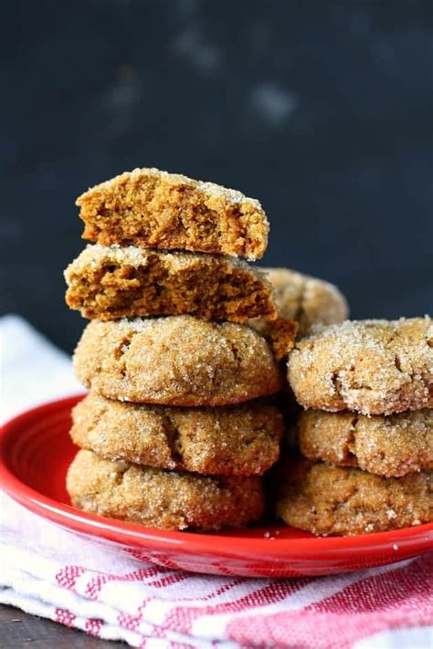 Chewy Pumpkin Spice Molasses Cookies Gluten Free Vegan