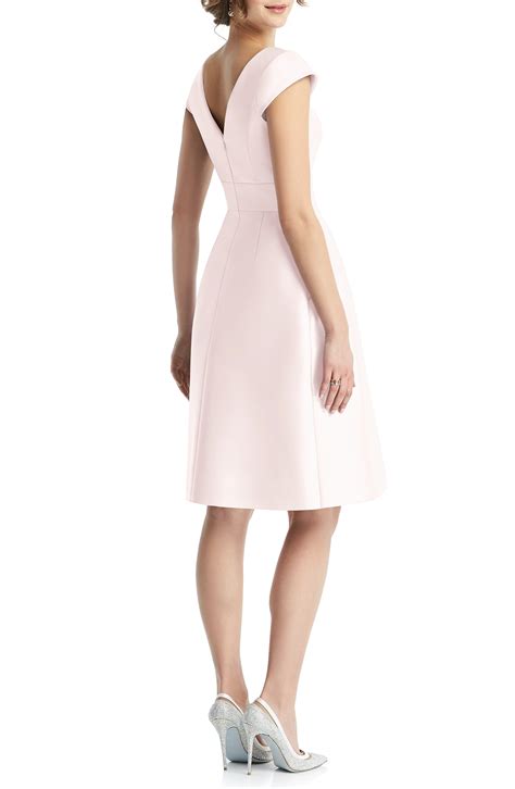 Alfred Sung Cap Sleeve Cocktail Dress In Blush Pink Lyst
