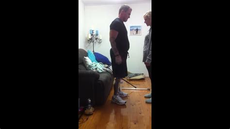 Bilateral Above Knee Amputee Getting Up Off Couch Youtube