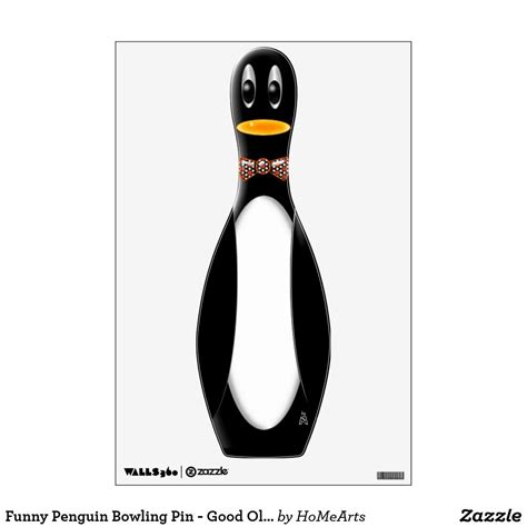 Funny Penguin Bowling Pin Good Old Wilbur Wall Sticker Zazzle