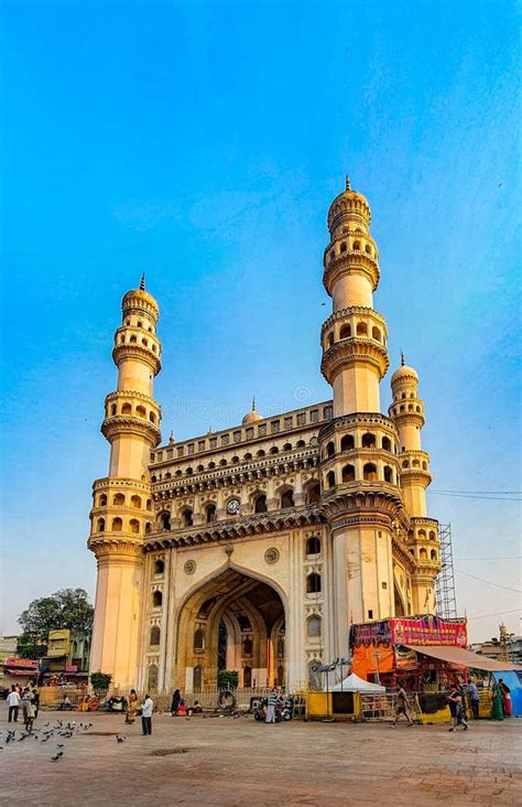 Charminar At Sunrise Ancient Architectural Wonder Of Hyderabad