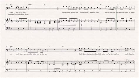 Trombone Let Her Go Passenger Sheet Music Chords And Vocals Youtube