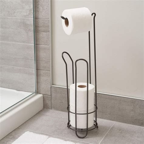 Freestanding Toilet Paper Holder Stand Toilet Paper Roll Holder Tissue