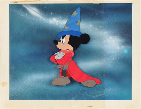 Mickey Mouse Production Cel And Production Concept Background From