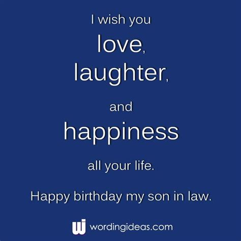 30 Clever Birthday Wishes For A Son In Law Wording Ideas