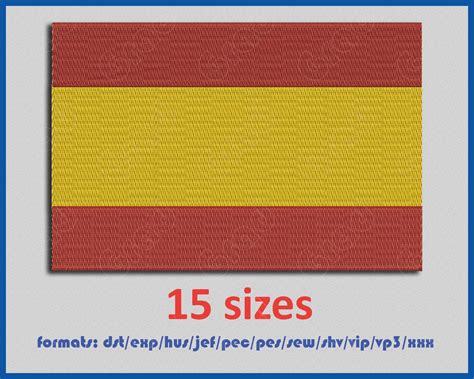 Spain Flag Embroidery Machines Design Instant Download Digital Etsy