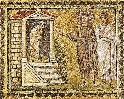 The Raising Of Lazarus Basilica Di Santapollinare Nuovo Ravenna Italy