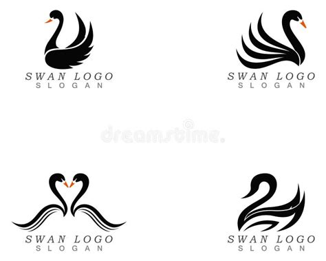 Swan Logo Template Vector Illustration Design Stock Illustration