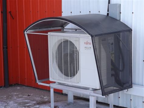In both summer and winter, your heat pump should be unobstructed so air can circulate properly. Heat Pump Shelters | Able Canvas in 2020 | Heat pump, Heat ...