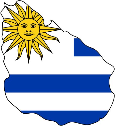 Mapa De Uruguay Con La Bandera Uruguaya En Un Mapa Del Mundo De Fondo My Xxx Hot Girl